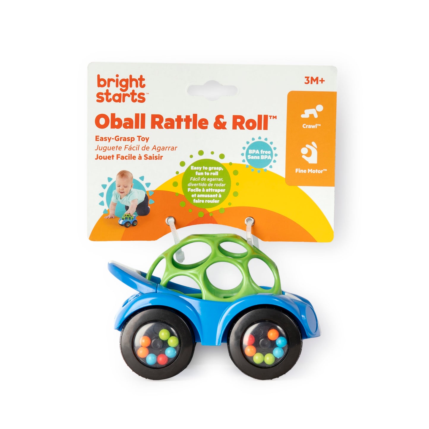 Oball 1stk Rattle & roll, assorteret