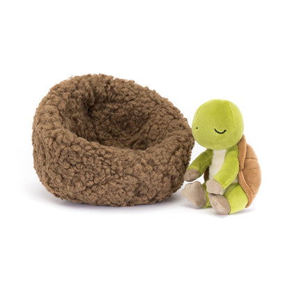 Jellycat Play, Hibernating Skildpadde i rede, 13 cm