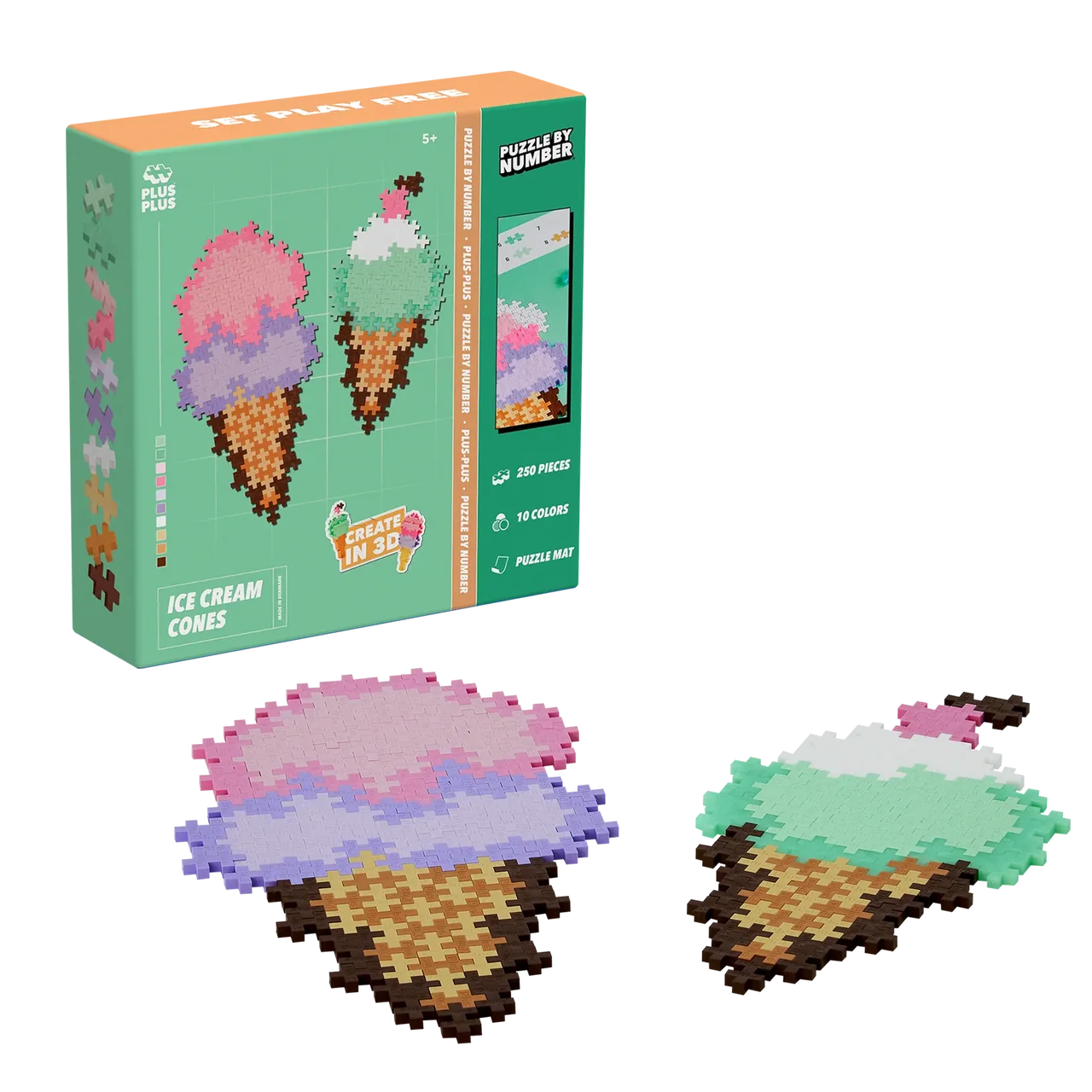 Plus-Plus Puzzle By Number - Isvafler - 250 stk