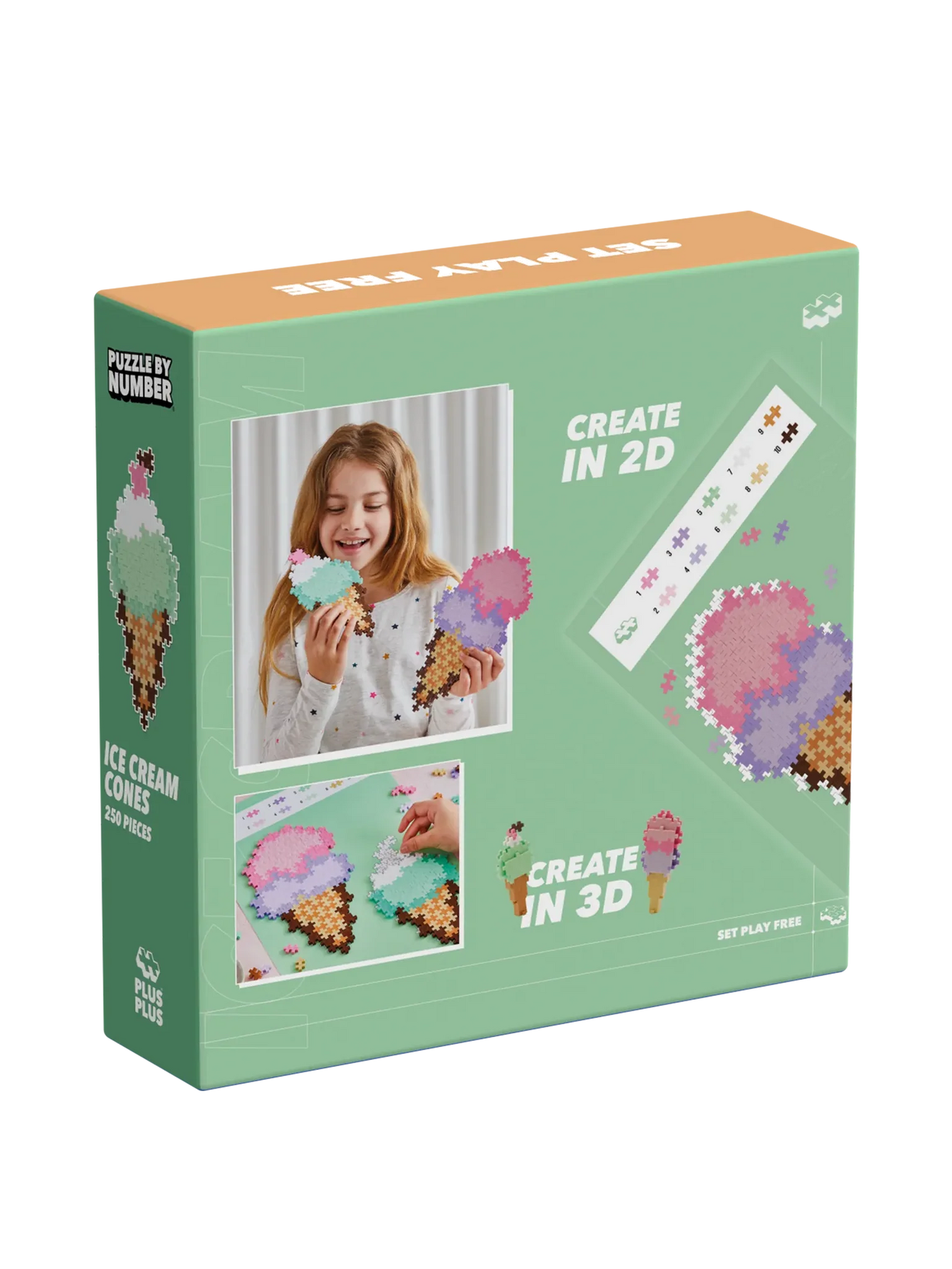 Plus-Plus Puzzle By Number - Isvafler - 250 stk