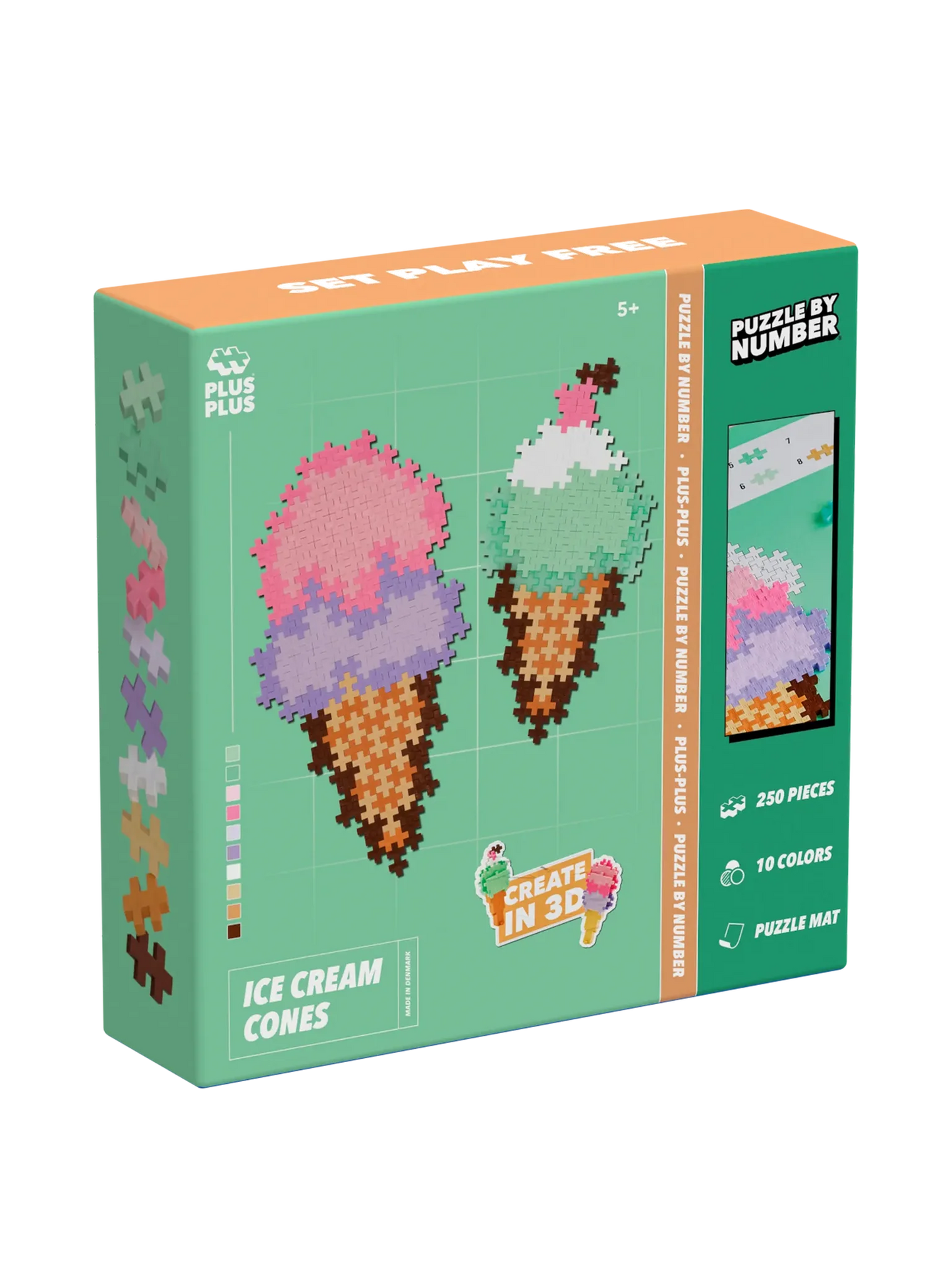 Plus-Plus Puzzle By Number - Isvafler - 250 stk