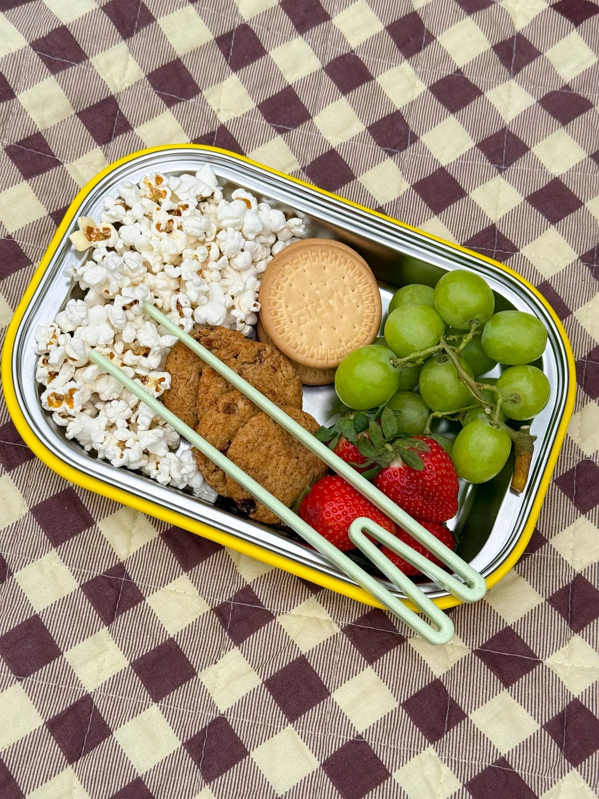 Rice Plastik cover til stål tallerken - Gul
