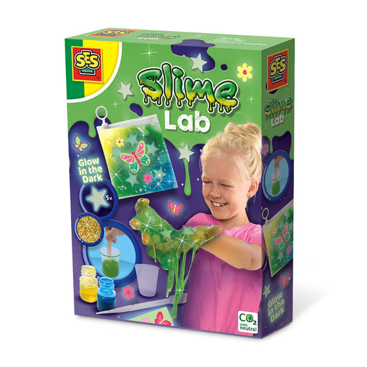 Kreativt sæt med slimlaboratorie.