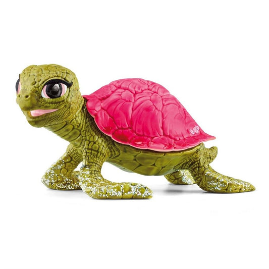 Skildpadde figur fra Schleich med lyserødt skjold