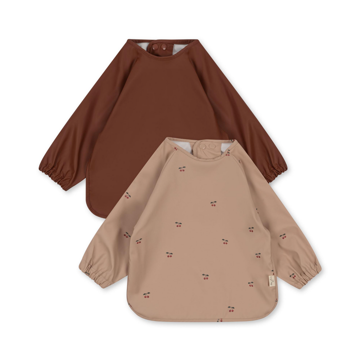 Konges Sløjd 2pk spisesmæk med lange ærmer, Cherry