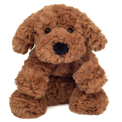 Mørkebrun lille hunde bamse.