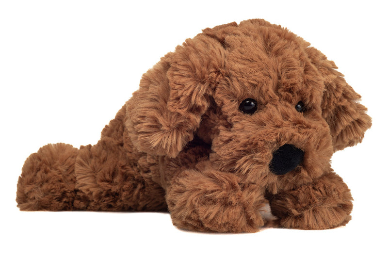 Mørkebrun lille hunde bamse.