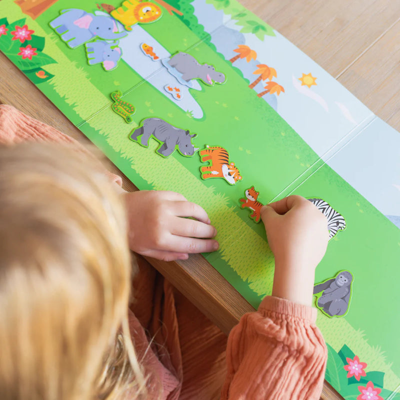 Carry on puslespil og legesæt med jungle magneter.