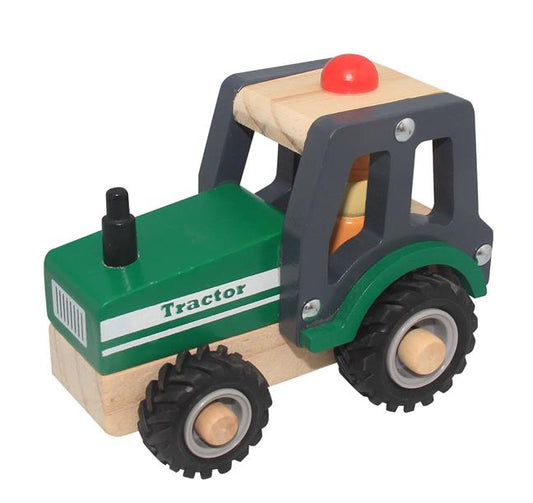 Magni Traktor i træ, grøn