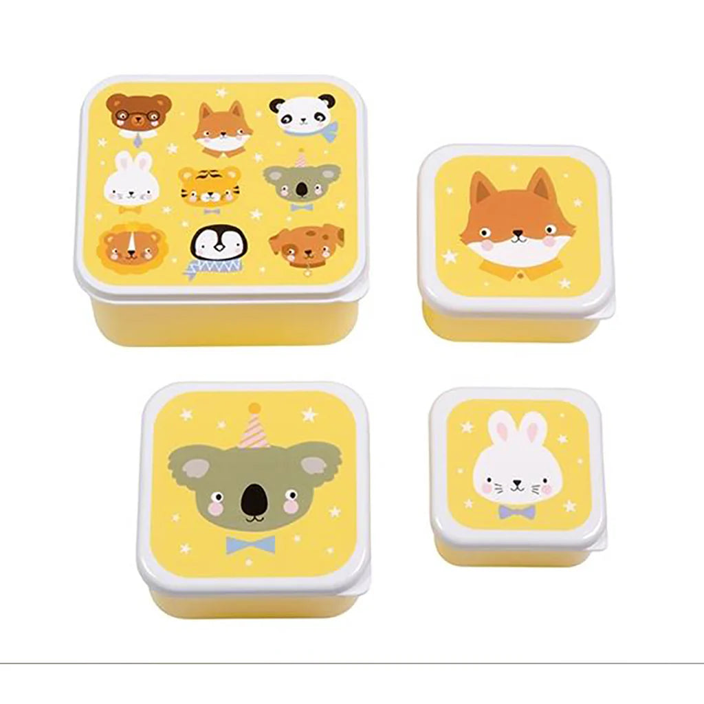 A Little Lovely Company Snackbox sæt - Animal friends