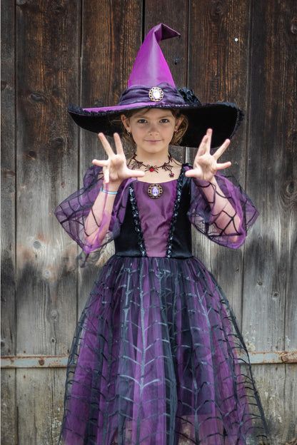 Great Pretenders Amethyst Spider Heks m./Hat, 7-8 år