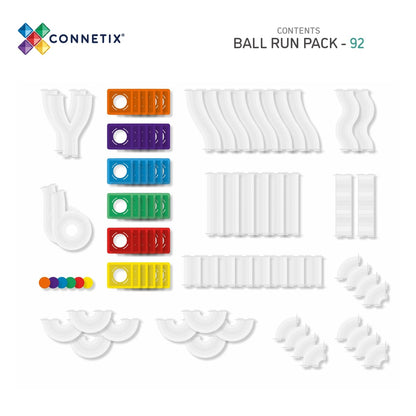 Connetix Rainbow Ball Run Pack, 92 dele