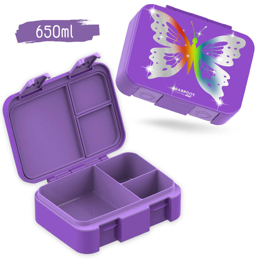 Lilla madkasse med glow sommerfugl.
