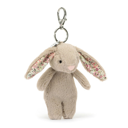 Jellycat Bashful kanin, Blossom Beige vedhæng til taske