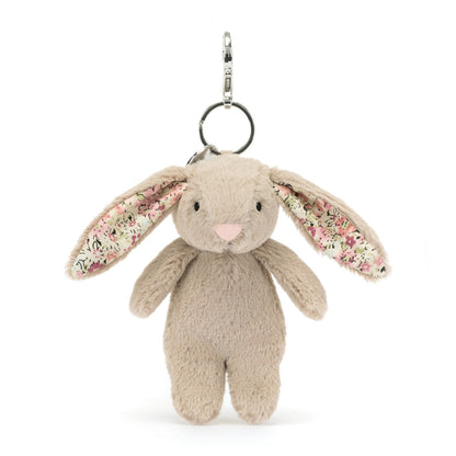 Jellycat Bashful kanin, Blossom Beige vedhæng til taske