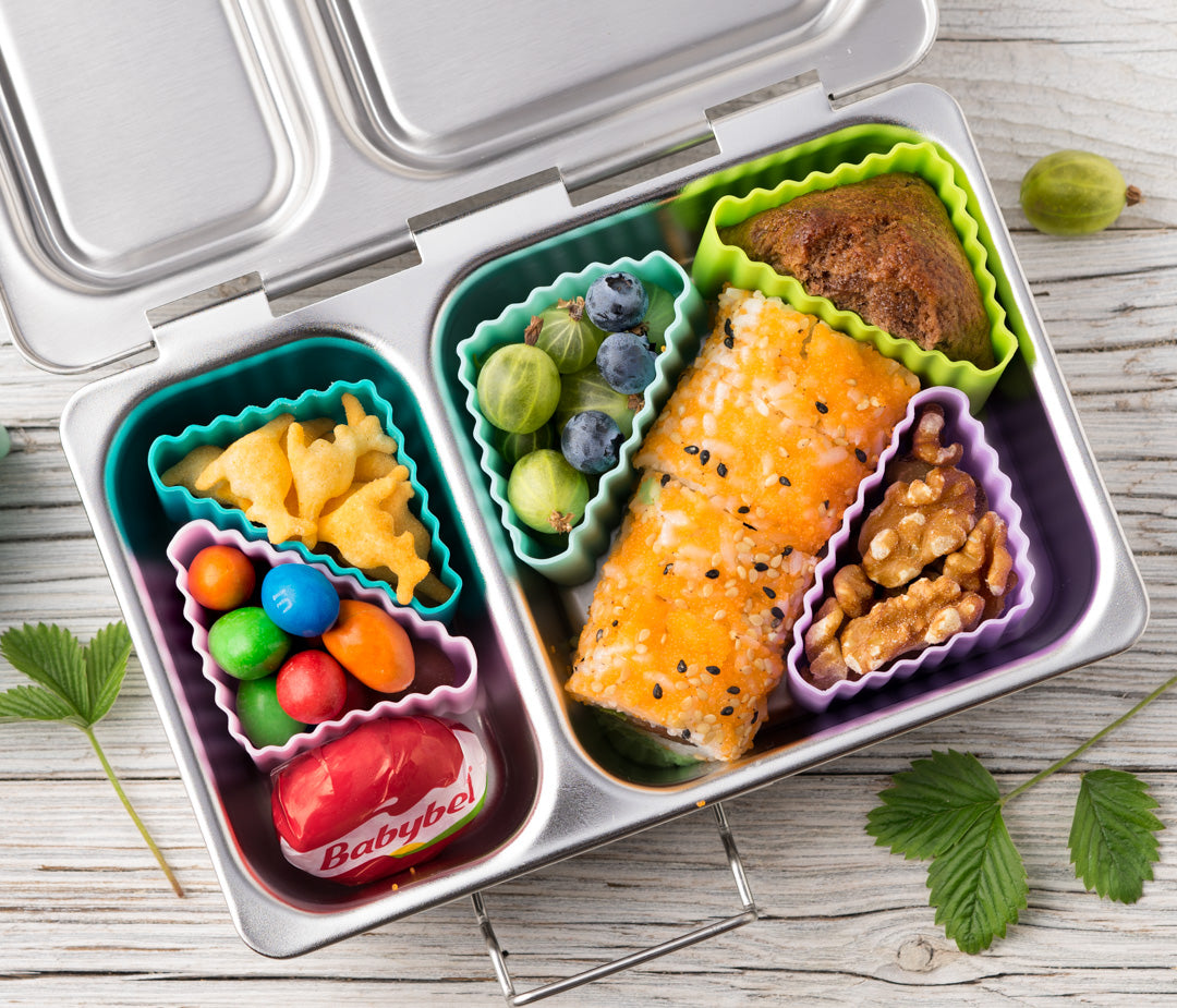 Lekkabox Bento Trekantkopper, sæt med 4 - Ocean