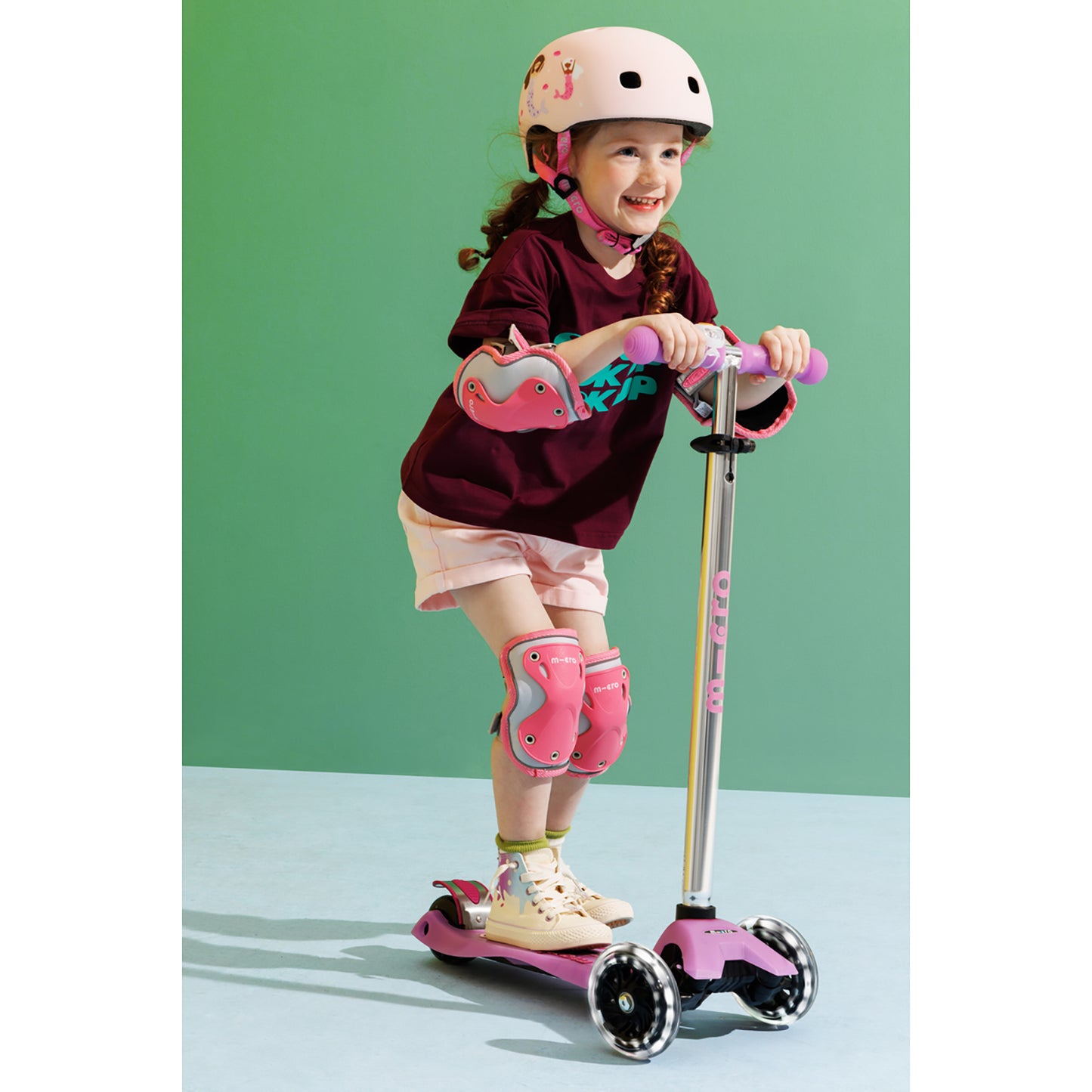 Micro - Knæ- og Albuebeskyttere - Reflective Pink M