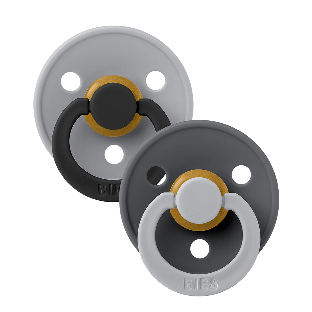 BIBS 2pk sutter studio colour str. 2, Fusion - Cloud/Iron Mix