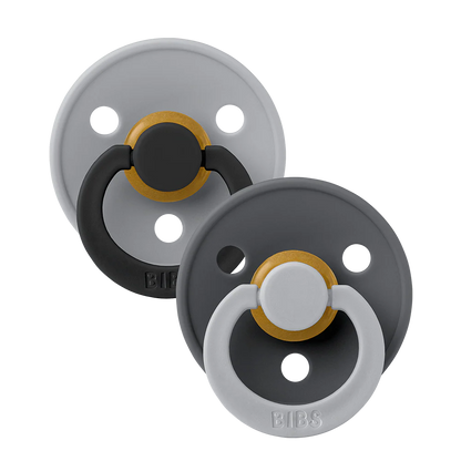 BIBS 2pk sutter studio colour str. 2, Fusion - Cloud/Iron Mix