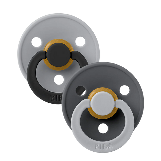 BIBS 2pk sutter studio colour str. 2, Fusion - Cloud/Iron Mix