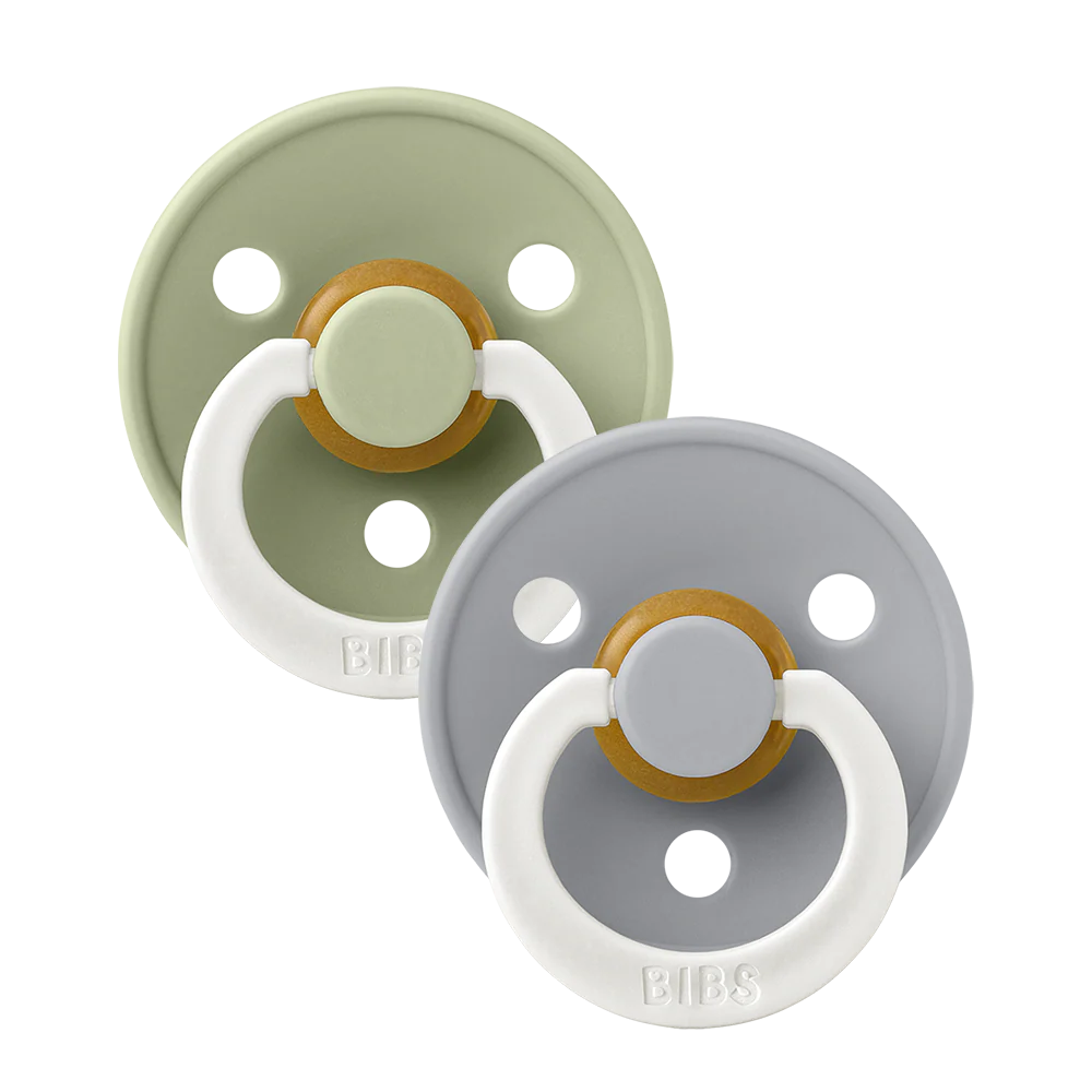 BIBS 2pk sutter colour glow latex str. 2, Sage/Night cloud