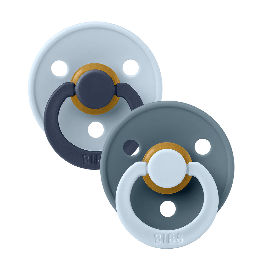 BIBS 2pk sutter studio colour str. 2, Fusion - Baby Blue/Petrol Mix