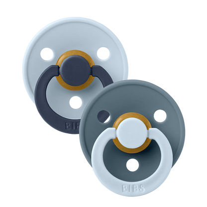 BIBS 2pk sutter studio colour str. 2, Fusion - Baby Blue/Petrol Mix