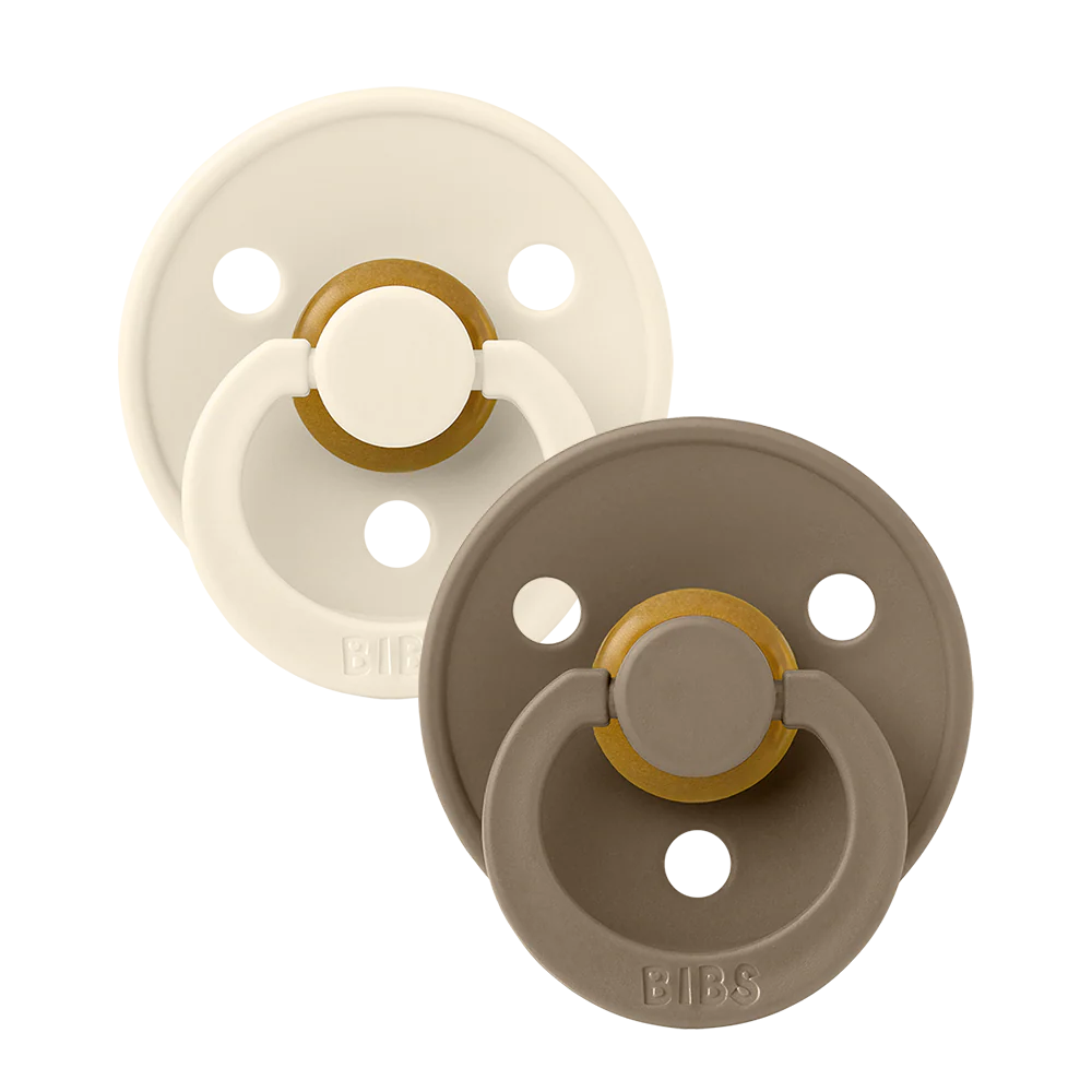 BIBS 2pk sutter colour latex str. 1, Ivory/dark oak