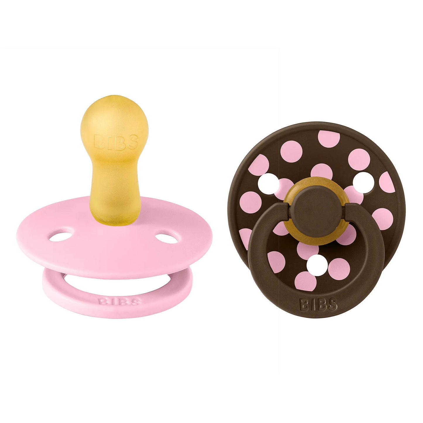 BIBS STUDIO sutter 2pk colour latex str. 2 - Polka Pink/mocha