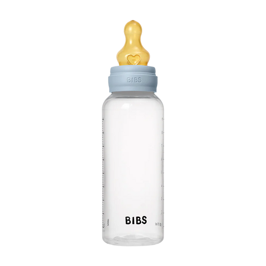 BIBS Baby Bottle Complete Set 270ml Latex - Baby Blue