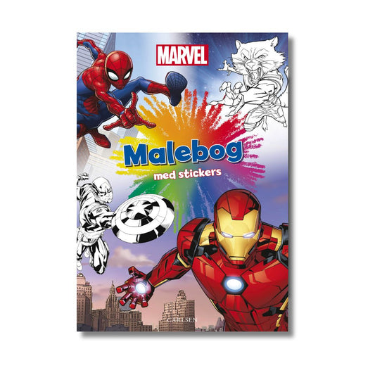 Bog Marvel malebog med klistermærker