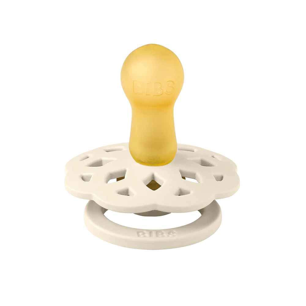 BIBS 2pk boheme sutter latex str. 1, Ivory/Blossom