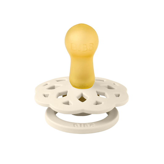 BIBS 2pk boheme sutter latex str. 1, Ivory/Blossom