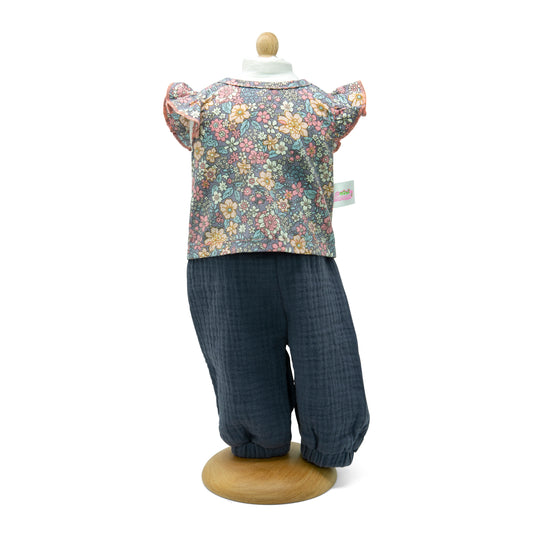 Astrup Bukser m. blomstret bluse - 42-46cm.