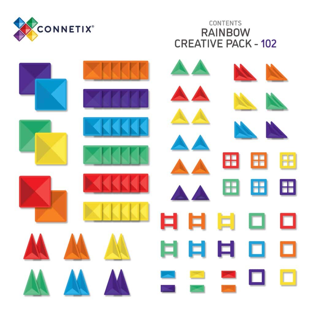 Connetix Rainbow Creative Pack, 102 dele