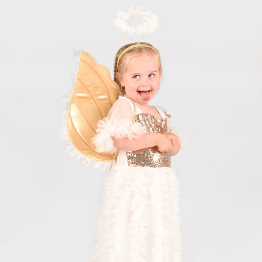 Den gode fe Engel Kjole, str. 6-8 år