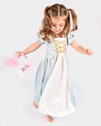 Den gode fe Prinsesse Kjole - Blå, str. 5-6 år