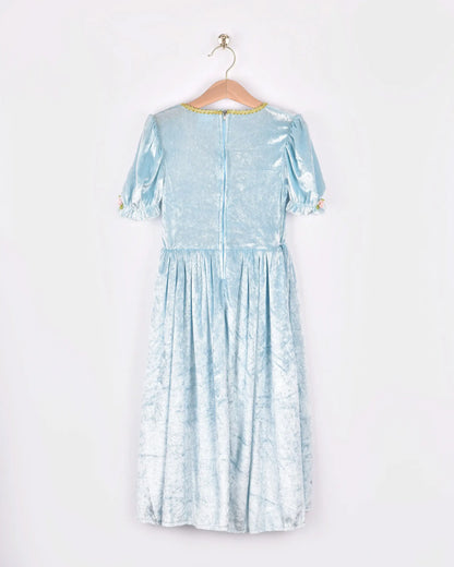 Den gode fe Prinsesse Kjole - Blå, str. 5-6 år