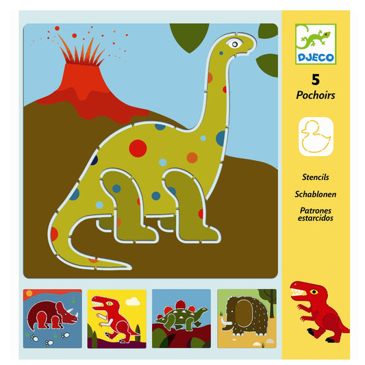 Djeco Tegneskabeloner, Dinosaur