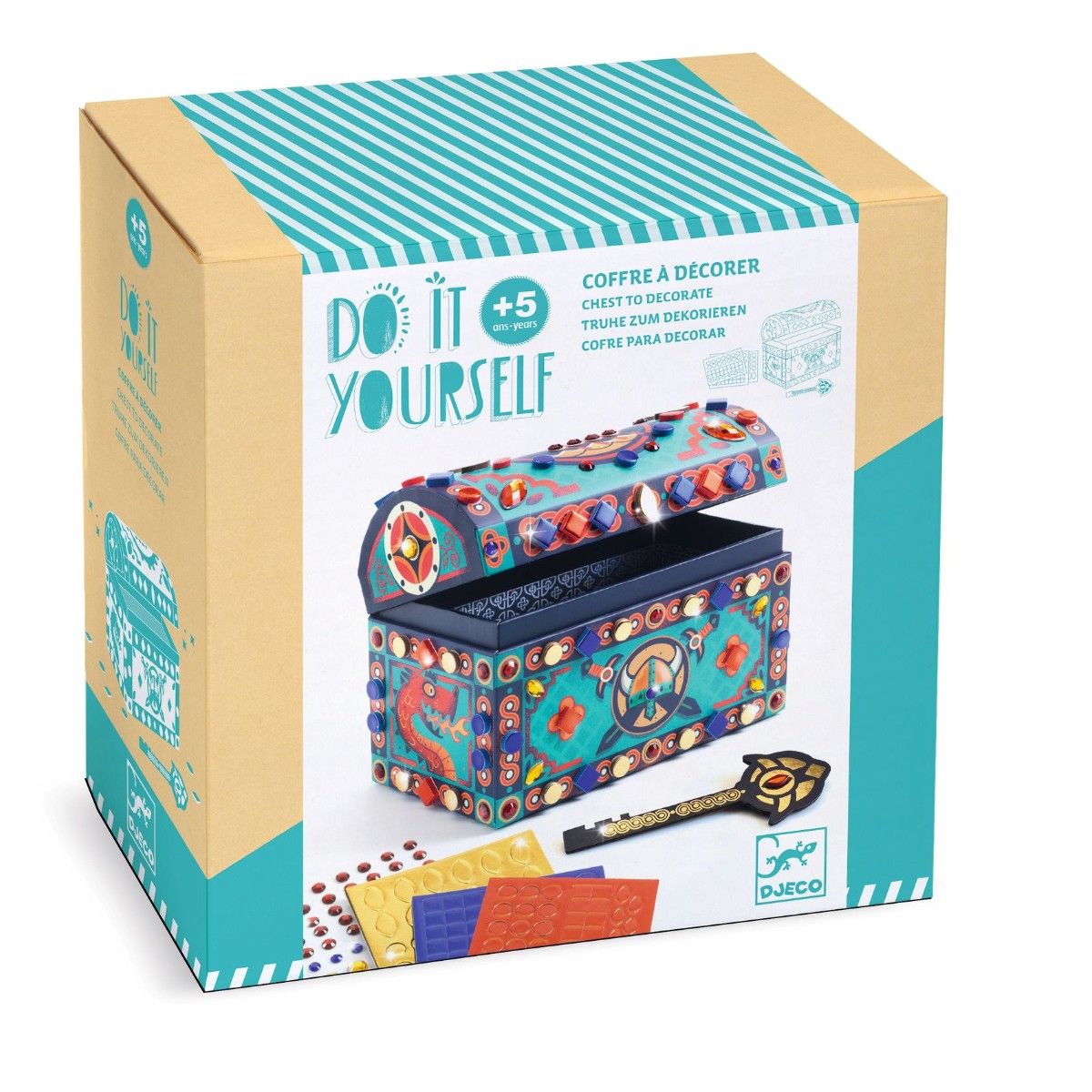 Djeco DIY - Skattekiste, dyrbare skatte