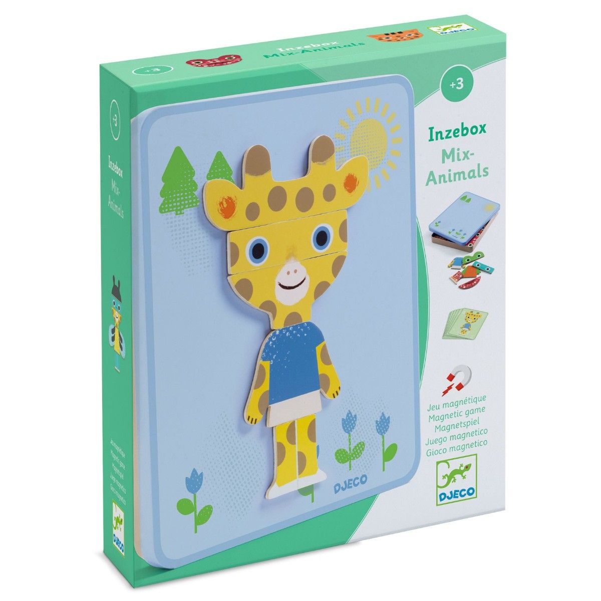Djeco Inzebox magnet leg, Mix dyr