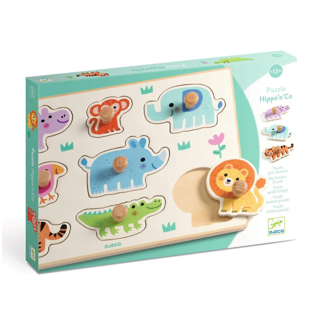 Djeco Hippo'n'Co, Knoppuslespil