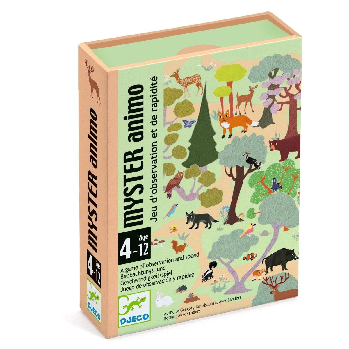 Kortspil, hvor det handler om at finde det dyr, som skilder sig ud.