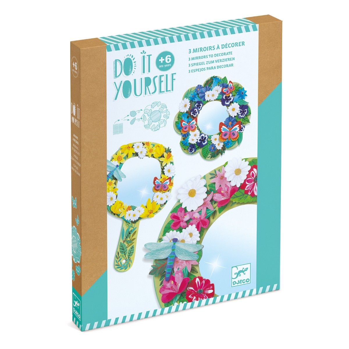 Djeco DIY - Lav et spejl, mosaik - Smukke blomster