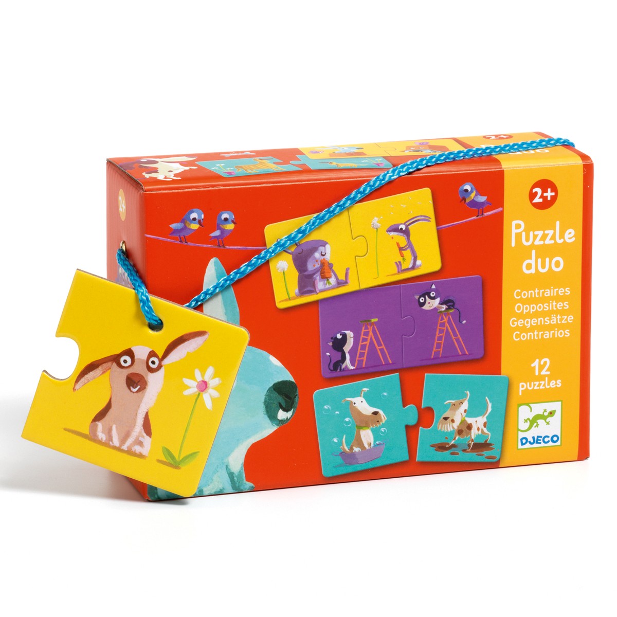 Djeco Lærespil Duo Puzzle - Modsætninger.