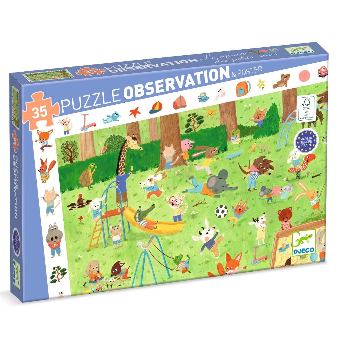 Djeco Observationspuslespil, Haven - 35 brikker