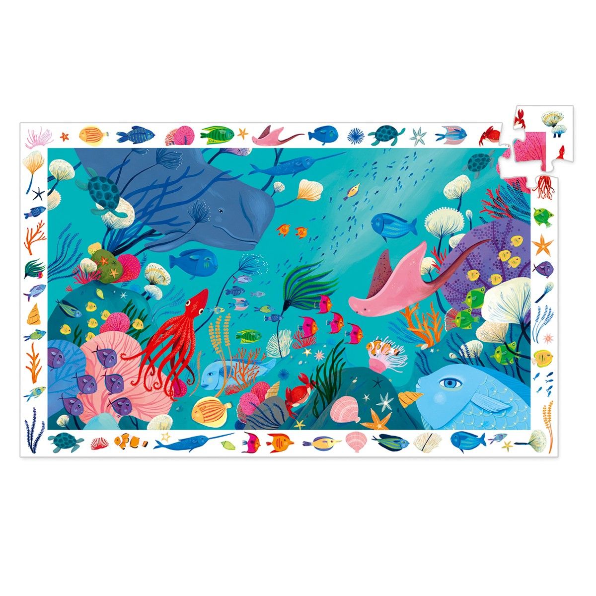 Djeco Observations puslespil, under havet 54 brikker