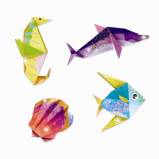 Origami med havdyr.