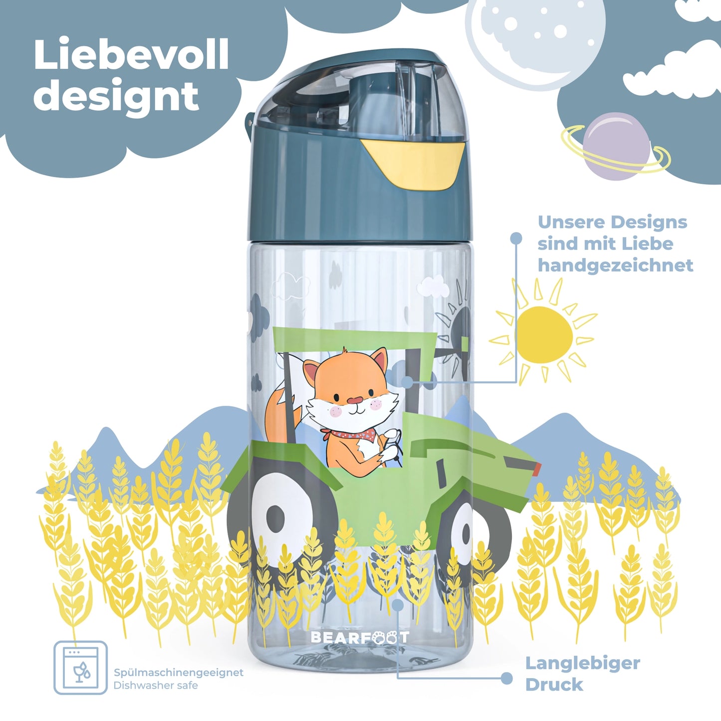 Bearfoot Drikkedunk 450ml - Traktor