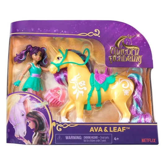 Unicorn Academy Doll & Unicorn - Ava & Leaf